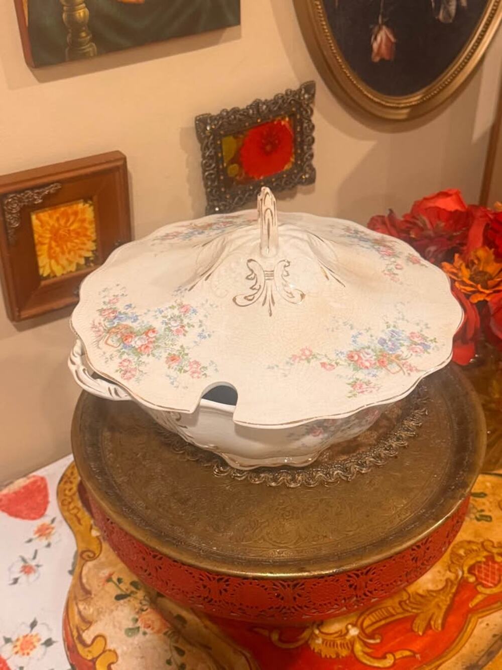 Antique Onondaga Pottery O.P. Co. Limoges Porcelain Covered Tureen – c.1890–1908